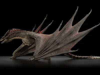 Dragon  Low-poly 3D model