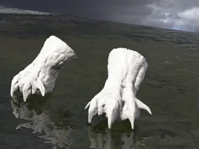 Reptile Statue claws 3D model