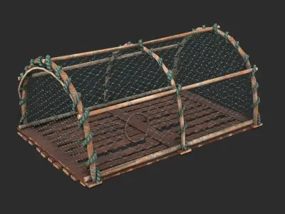 Crab Trap 03 Low-poly 3D model