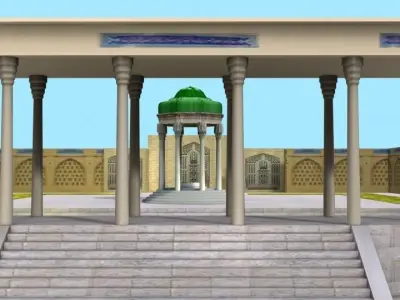 Tomb of Hafez Low-poly 3D model