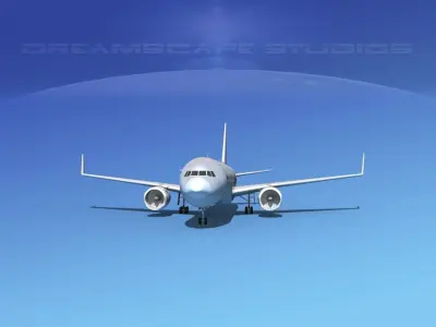 Boeing 767-300 Bare Metal 3D model