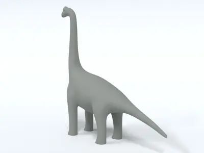 Cartoon Brachiosaurus Dinosaur 3D model