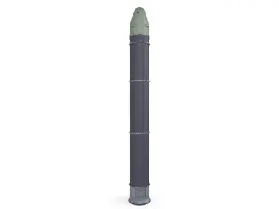 RS-28 Sarmat Ballistic Missile - ICBM Low-poly 3D model