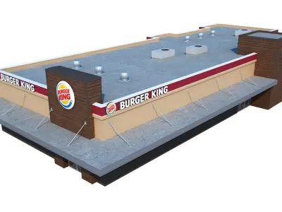 Mcdonalds Burger king Restaurant 3D model