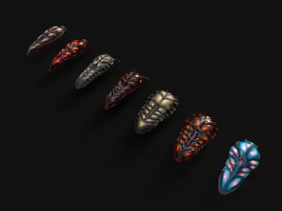 Mobile Leeches Low-poly 3D model