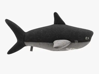 Carapau BEN Stuffed Toy Shark Low-poly 3D model