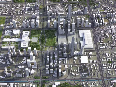 Shenzhen Low-poly 3D model