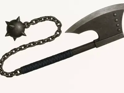 Chain Reaper Axe 3D model