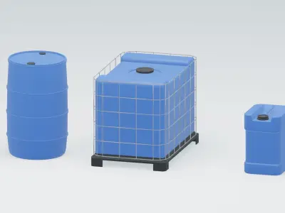 water tanks canister Low-poly 3D model