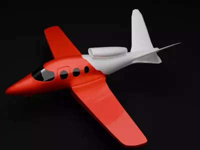 Low Poly military trainer jet Game Ready Aerial Vehicle FBX OBJ Low-poly 3D model