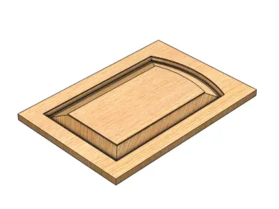 Painel Falso de Porta Faux Raised Door Panel 3D model