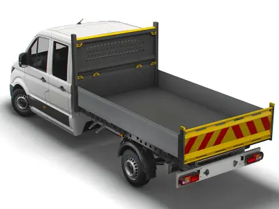 VW Crafter Double Cab Tipper 2021 3D model