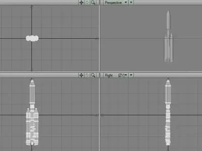 Rocket Missile - Titan III 3D model