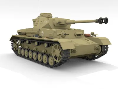 Panzer IV Ausf G Medium Tank 3D model