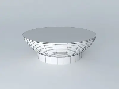 mesa de centro rattan e vidro coffee table rattan and glass Free 3D model