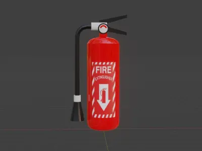 fire extinguisher - low poly Low-poly 3D model