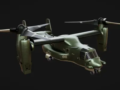 CV-22 Osprey Low-poly 3D model