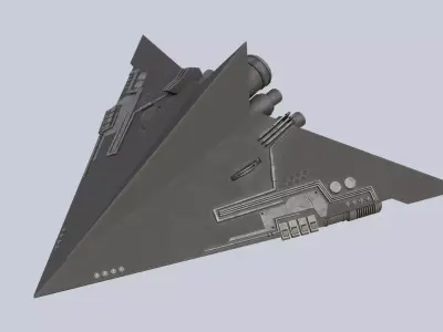 Alien ship Low-poly 3D model