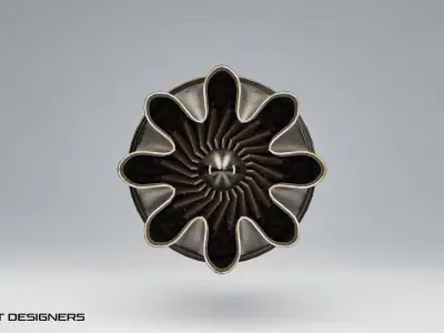 Jet Exhaust Low-poly 3D model