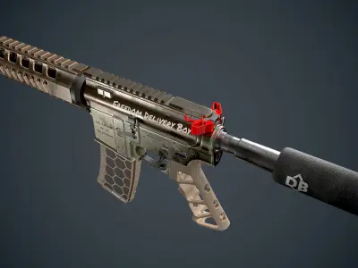 AR 15 Diamondback Low-poly 3D model