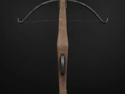 Medieval Crossbow Low-poly 3D model