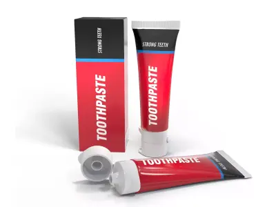 Toothpaste Tube Box 3D model