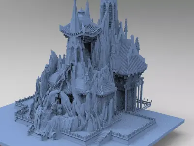 Dark Tengu Spirit temple 3D model