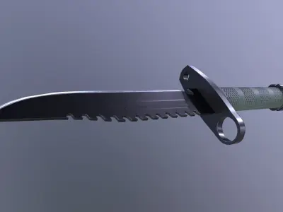 Classic Tactical Knife Low-poly 3D model