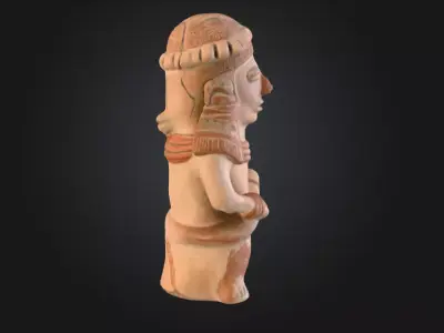 Aztec Sculpture Low-poly 3D model