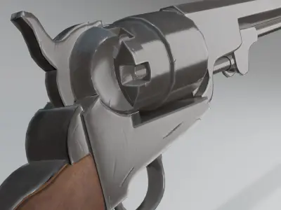 Navy Revolver Free low-poly 3D model