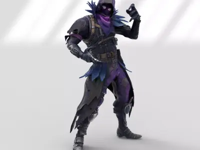 Raven skin from Fortnite 3D model