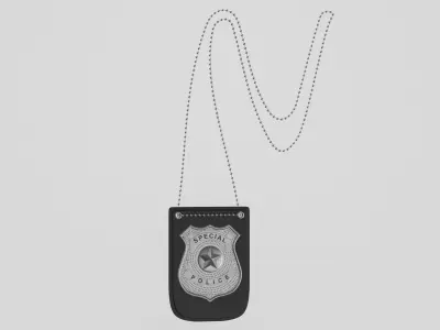 Police Badge 01 3D model