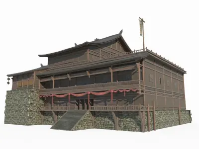 East Asian Ancient Architecture Inn 3D model