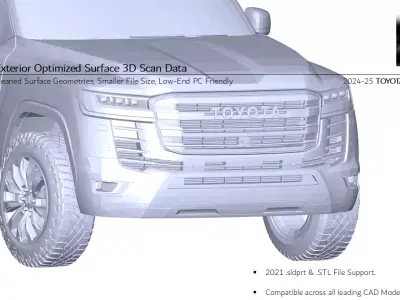2024 2025 TOYOTA Land Cruiser 300 GR Sport 3D Scan Surface Data 3D model