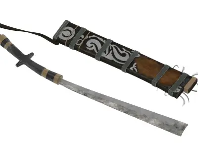 Pandat Sword Low-poly 3D model