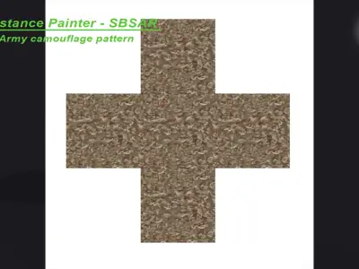 Ireland - Army Camouflage Pattern - SBSAR Material 3D model