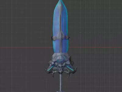 Futuristic sword 3D print model
