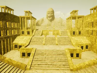 CW The Flash Gorilla City 3D Model Low-poly 3D model