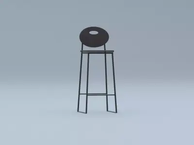 Modern Minimalist Bar Stool 3D model