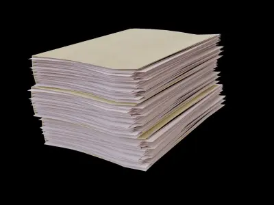 Military Binders and Files Low-poly 3D model