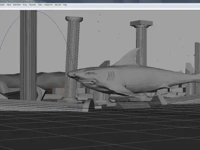 Shark Temple 3D model