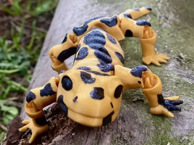 Flexi salamander fantasy print in place animal Free 3D print model