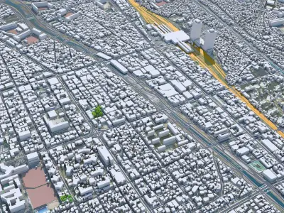 Daejeon City in South Korea 3D model