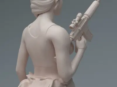 Lara GunGirl 3D print model