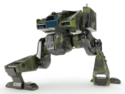 exploration military mech 3D model