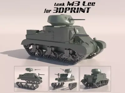 Tank M3Lee for 3Dprint 3D print model
