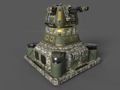 Small 50mm Cannon 3D model