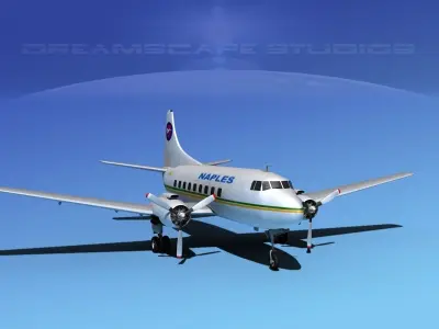 Martin 202 Naples Airlines 3D model