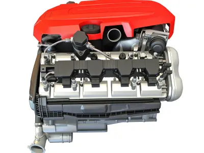 V8 Car Engine 3D Model 3D model