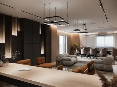 Premium Office and Meeting Space 3D model